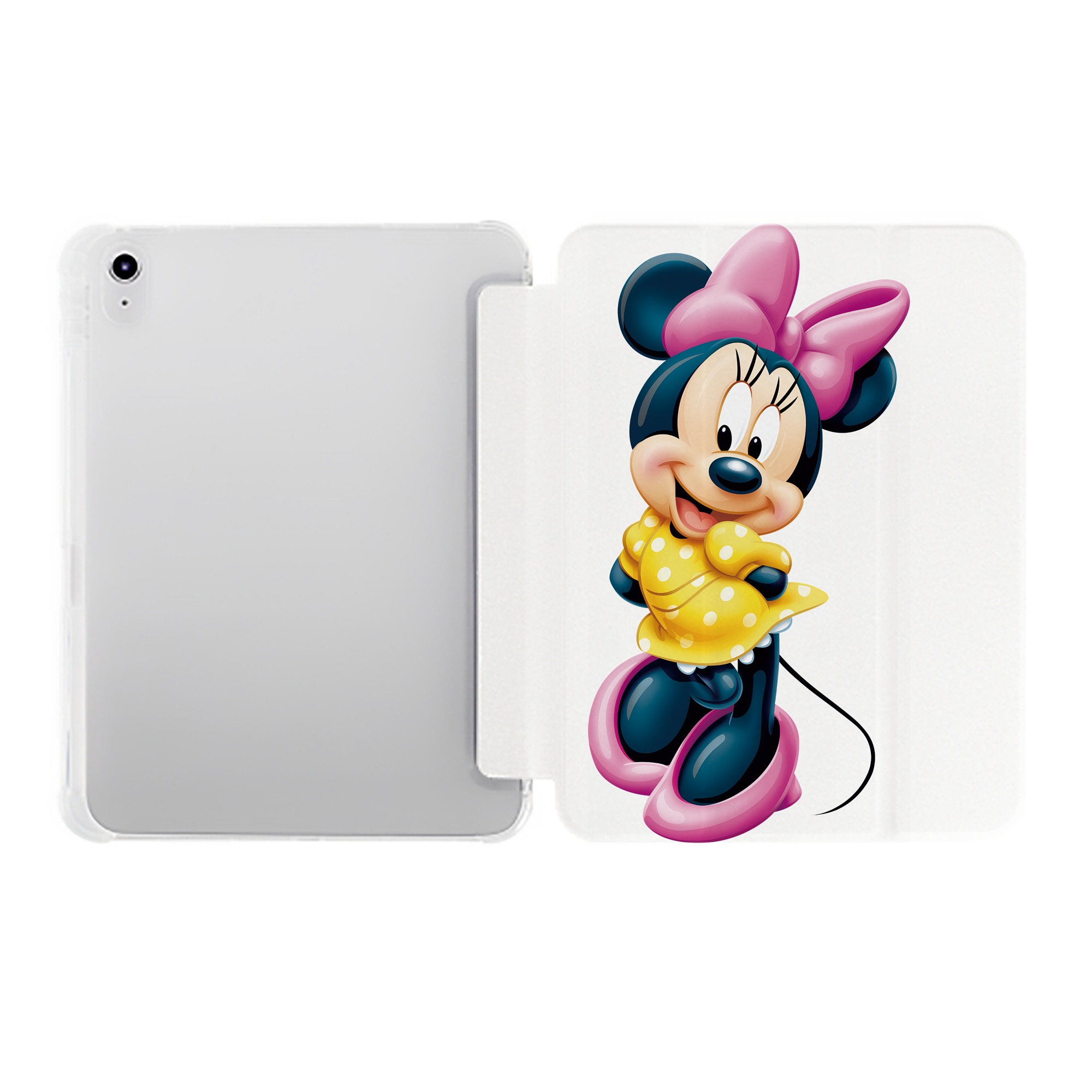 （画像用） ミッキーマウス Mickey Mouse IPad ケース ペン収納付き 三つ折りスタンド PUレザー×シリコン 対応機種9.5/10.5/10.9インチ